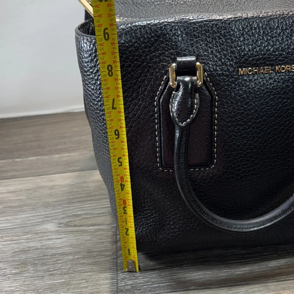 Michael Kors Black Textured Satchel